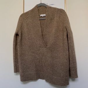 NWT VINCE WOMEN'S RIB HEM V-NECK TUNIC SWEATER